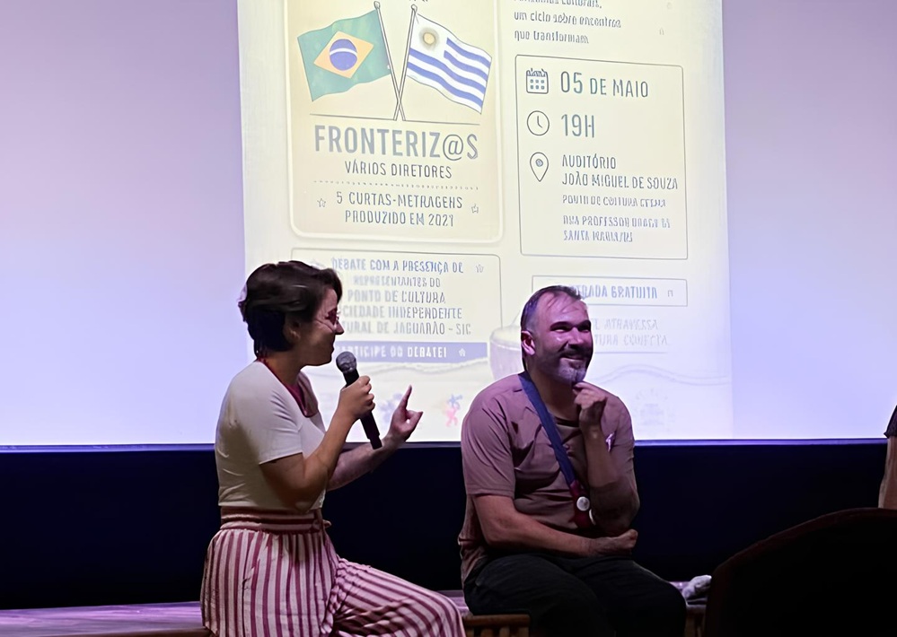 Membros de ponto de cultura de Jaguarão debatem cinema de fronteira em Santa Maria