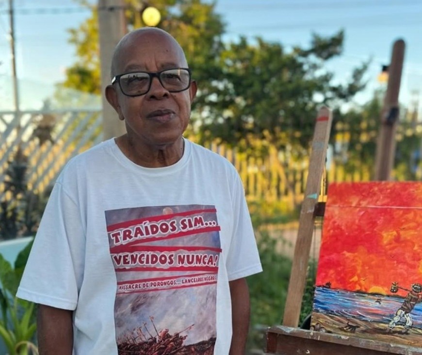 Artista visual Zé Darci expõe obras na Casa da Igualdade Racial de Pelotas